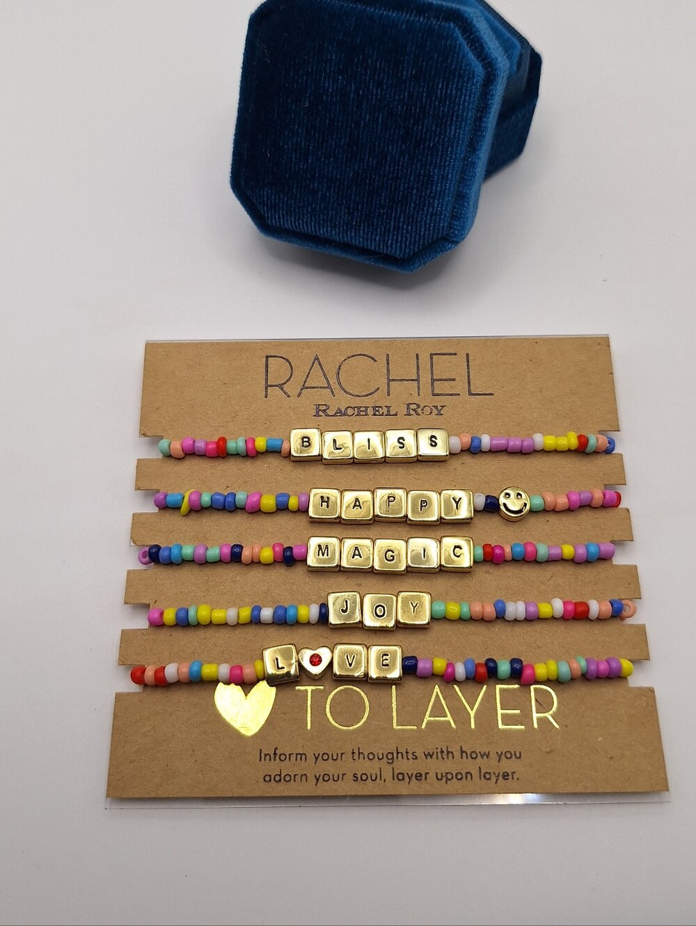 Rachel Rachel Roy Bliss Happy Magic Joy Love Beaded Bracelet Set NWT